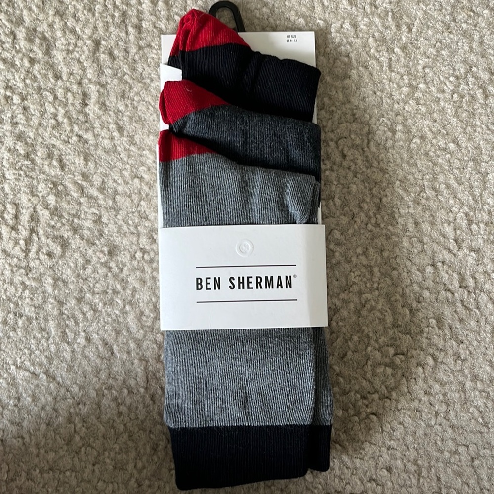 New Ben Sherman Dress Sock 3 Pack Mens